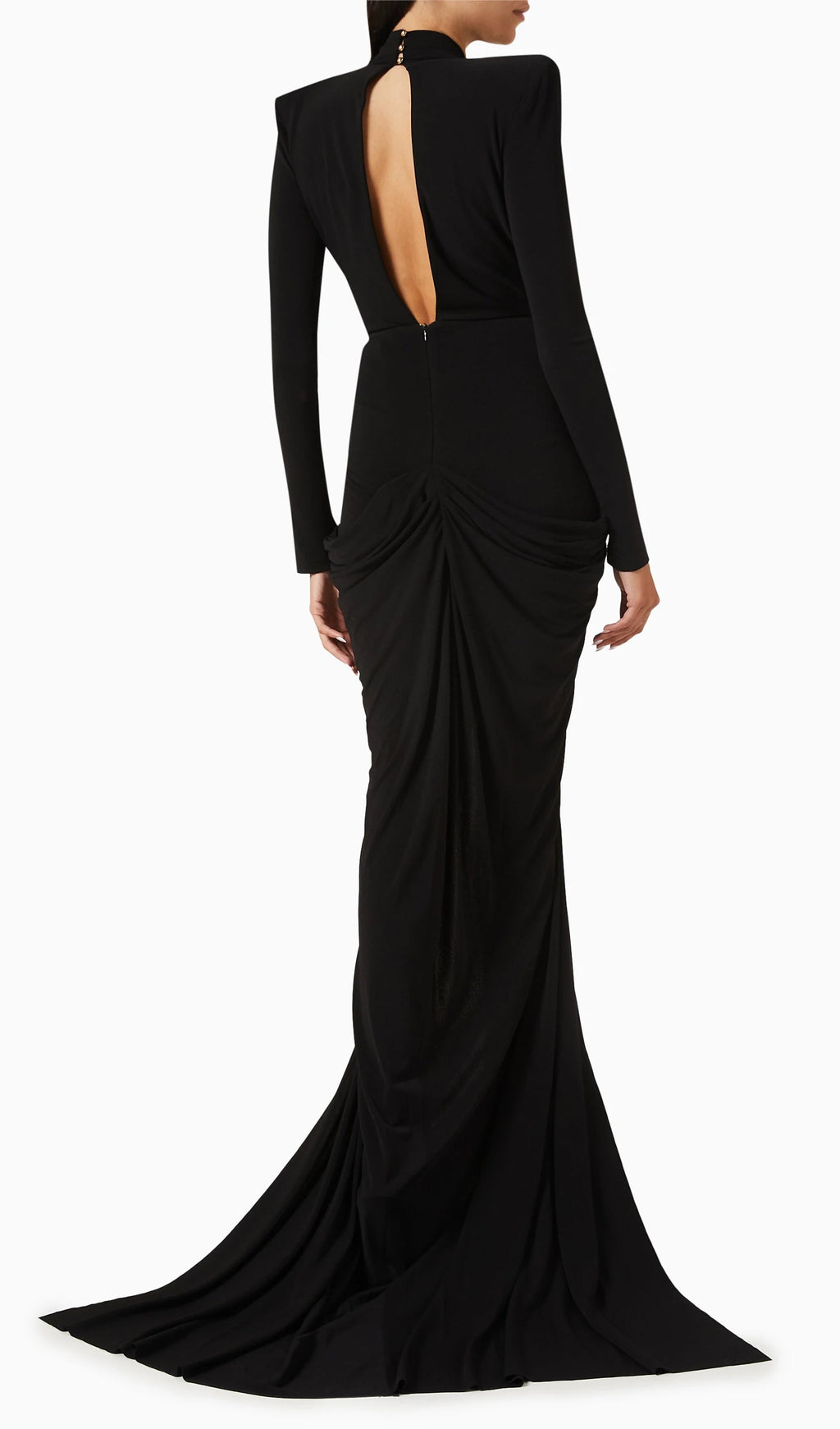 V-Neck Draped And Embroidery Evening Dress