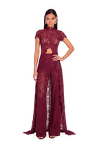 Waiola Long Top & Flared Pants Set In Lace
