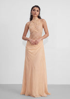 Naelle  Lace High Neck Maxi Dress