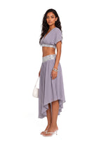 Zach Puff Sleeved Top & Midi Skirt Set