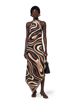 Wafiya Halter Neck Printed Midi Dress