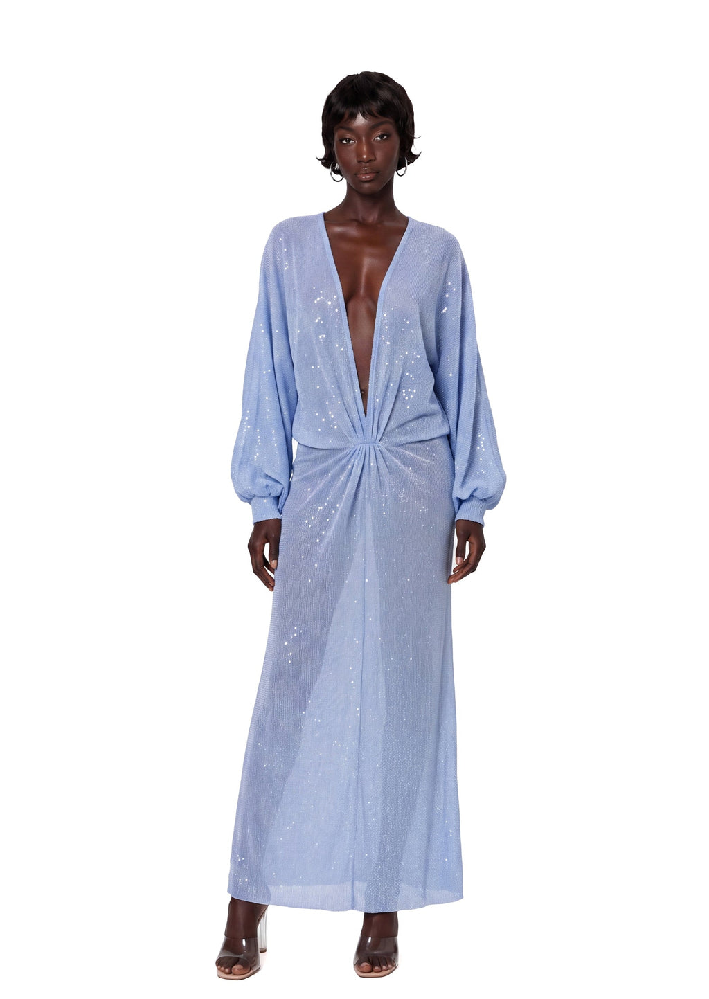 Chaka Sequined Long Sleeved Maxi Dress