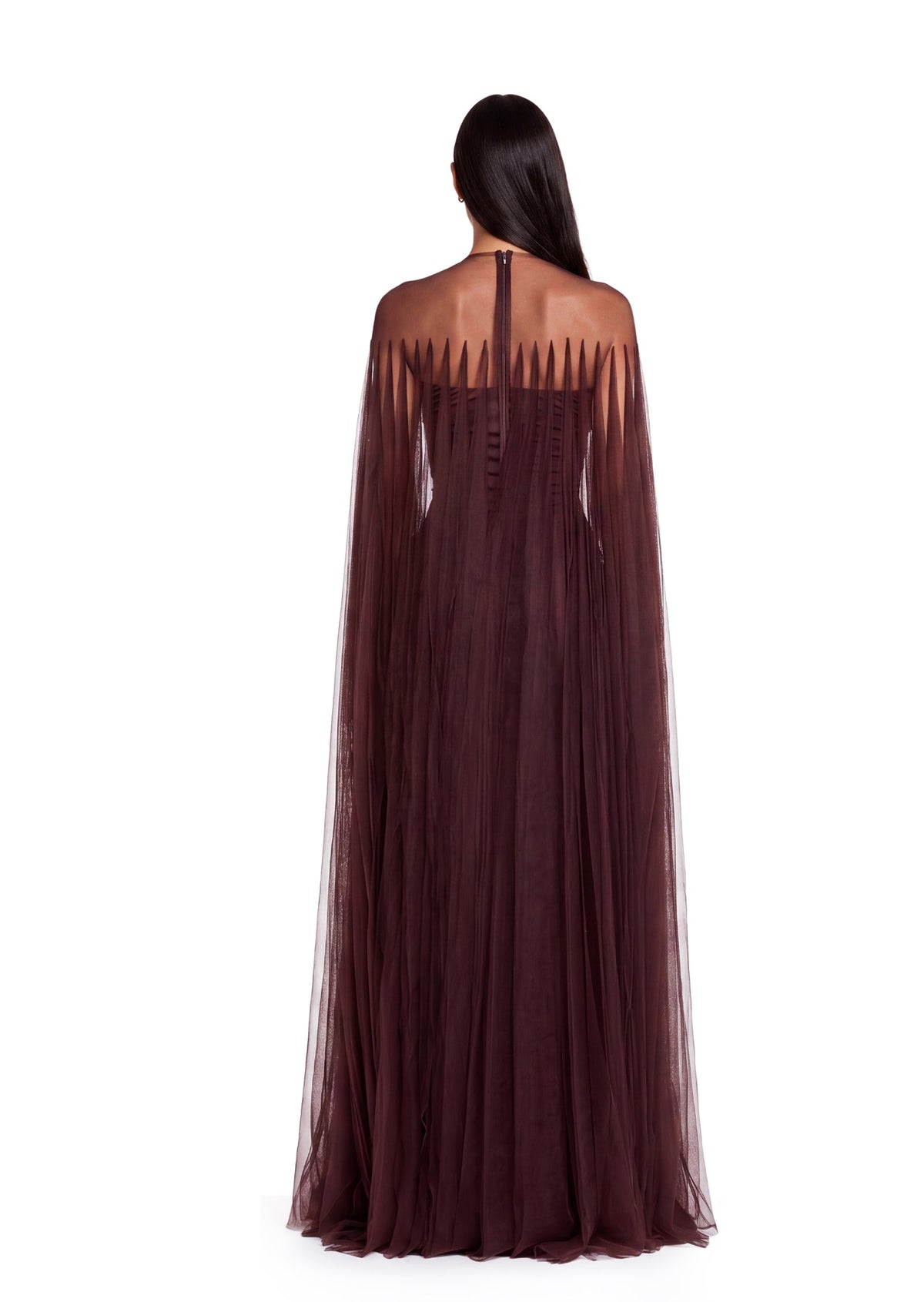 Chachi Sheer Ruffled Two Piece Maxi Dress