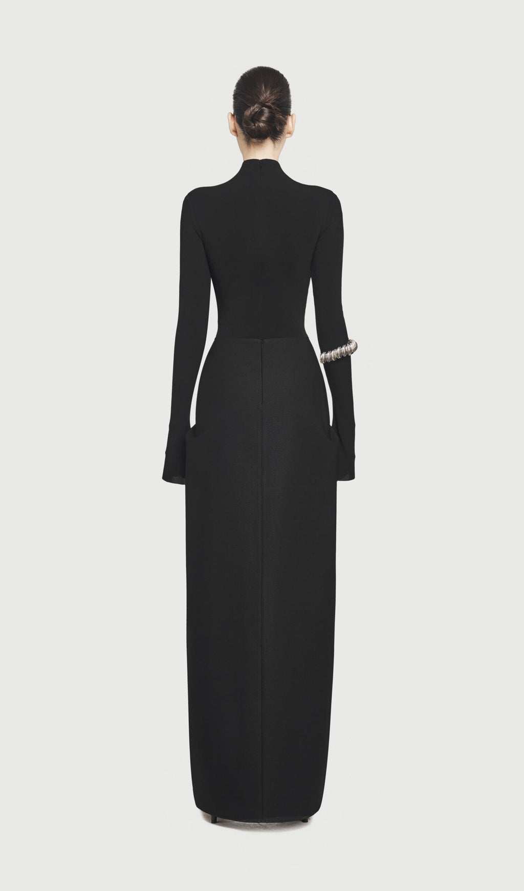 Asymmetrical Pleat Maxi Dress