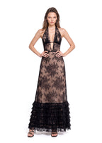 Laird Lace Halter Neck Maxi Dress