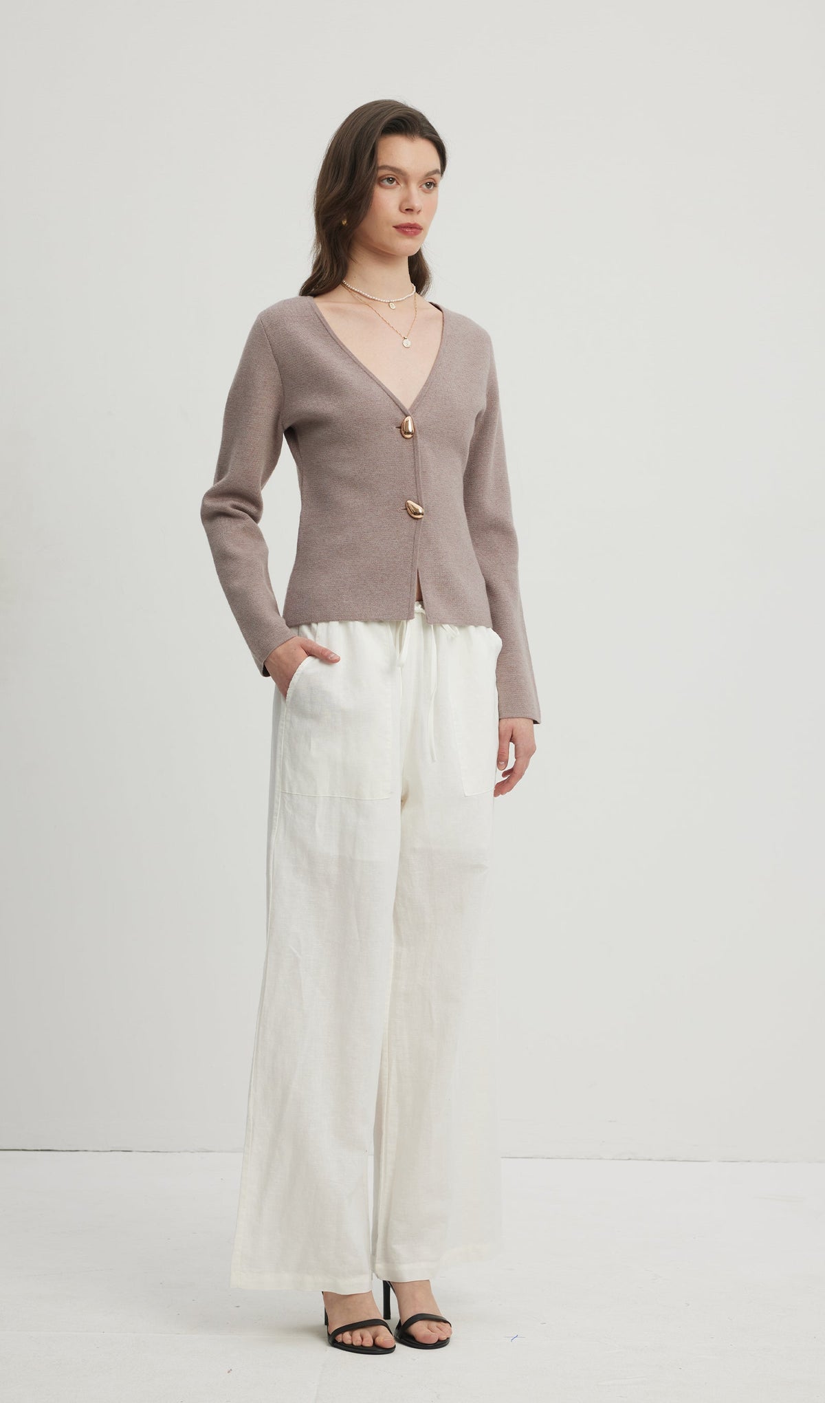 Wide Sleeve Knit Cardigan