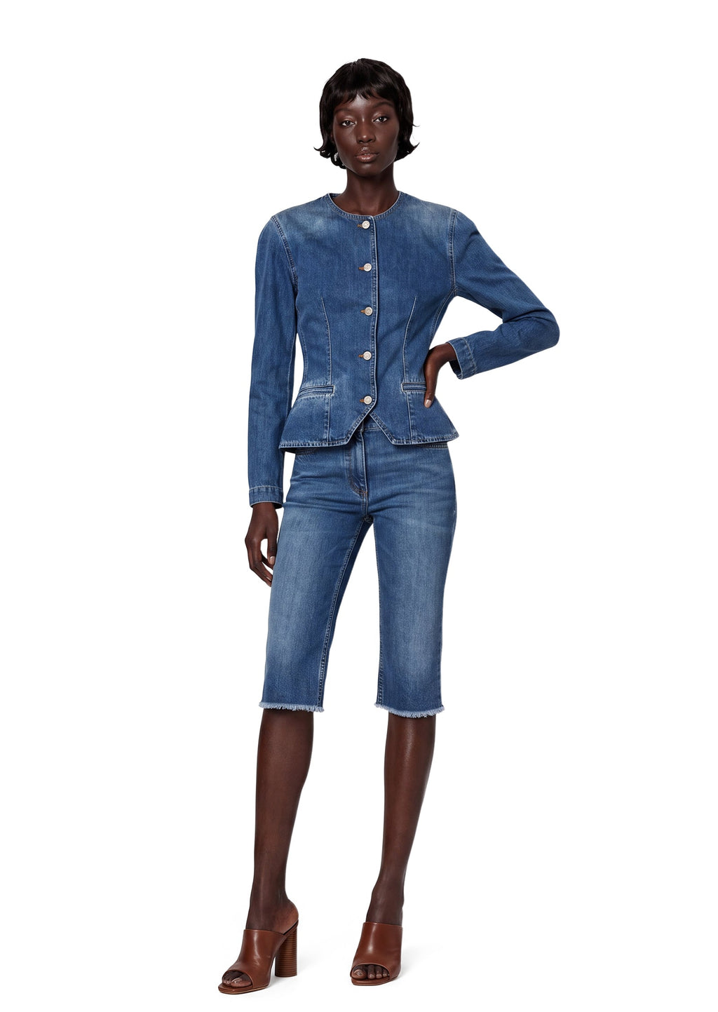 Paiva Long Sleeve Denim Jacket In Blue