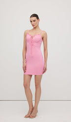 Ruched Neckline Bodycon Mini Dress