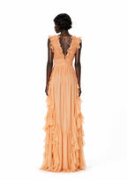 Murray V Neck Ruffled Maxi Dress
