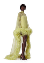 Lowell Shawl Style Sheer Maxi Dress