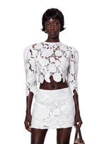 Xael Mid-Sleeve Top & Lace Skirt Set