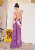 Antheia  Lace Maxi Dress In Light Puple