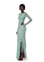 Jayesh Long Sleeved Top & Slit Skirt Set