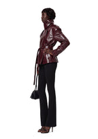 Saadet Belted Jacket In Claret