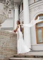 Solid Satin Flared Maxi Dress
