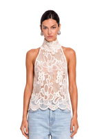 Ichtaca Lace Sleeveless Halter Top