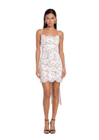 Vandana Lace Open Back Mini Dress In White
