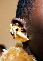 Edana Palm Inlaid Ear Cuff