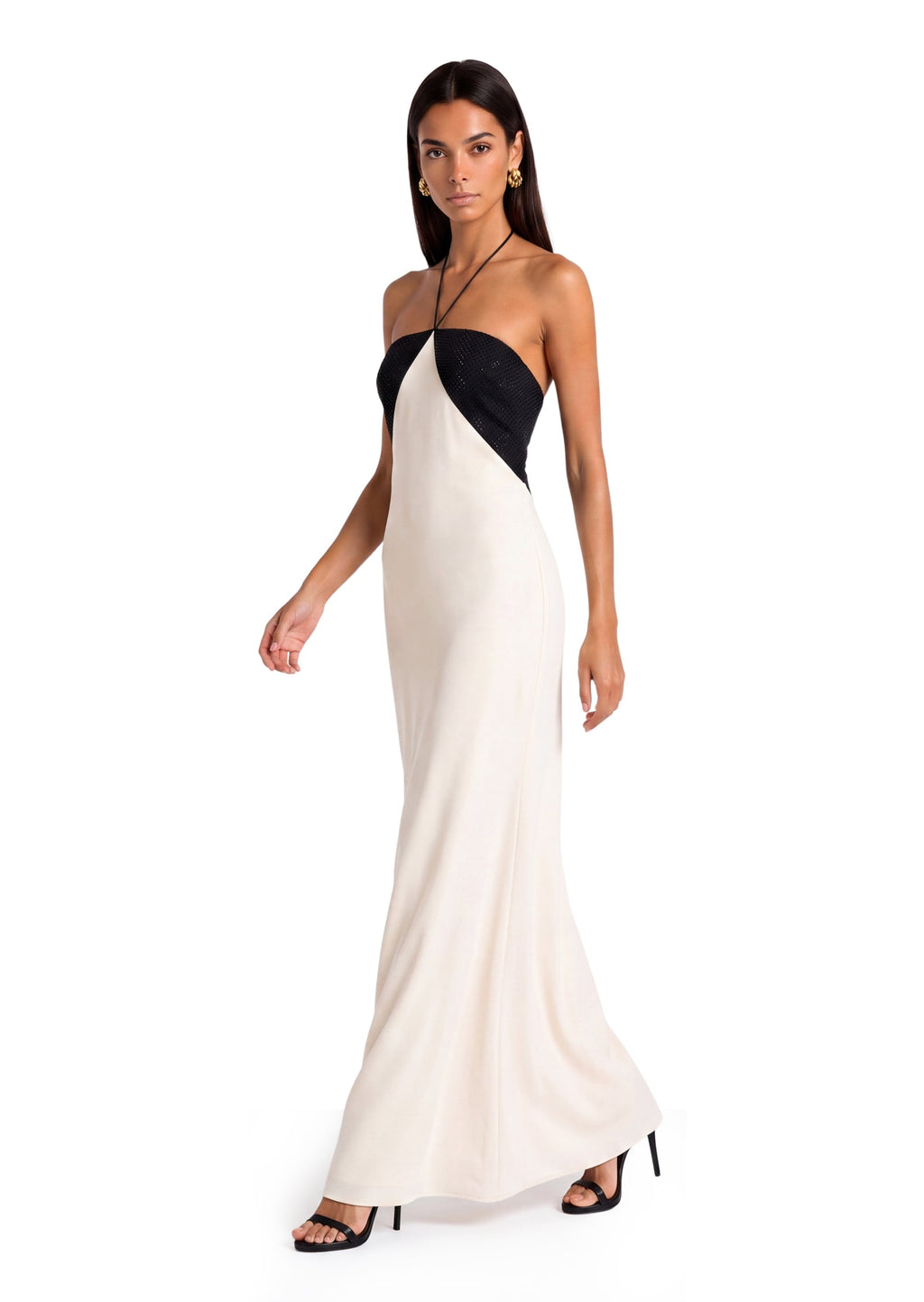 Cassius Halter Neck Strapless Maxi Dress