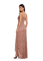 Liluye Slit Ruffle Lace Maxi Dress