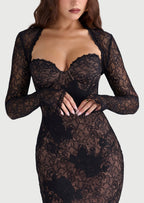 Black Lace Maxi Dress
