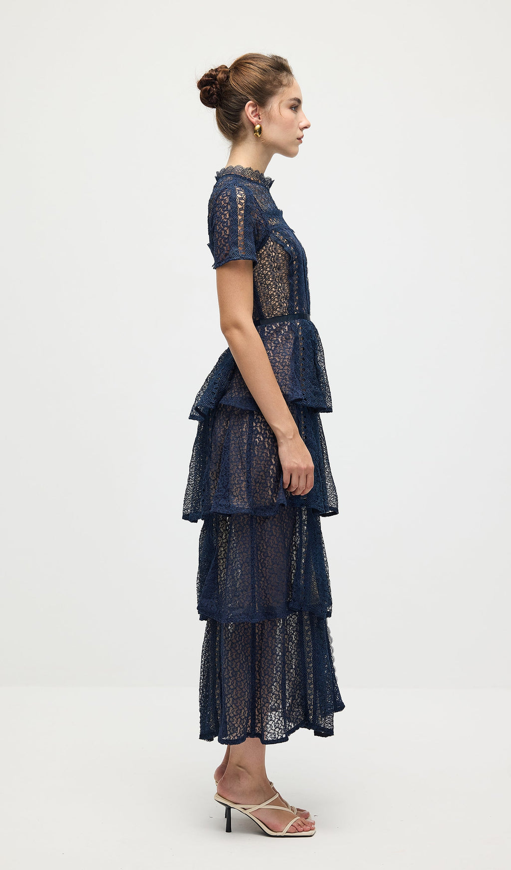 Lace Tiered Maxi Dress