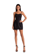 Mineyo Satin Sleeveless Lace Mini Dress