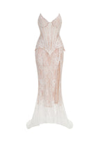 Palmer Strapless Lace Slit Mermaid Skirt Set