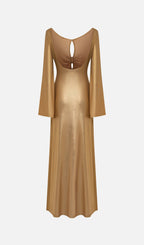 Metallised Jersey Maxi Dress