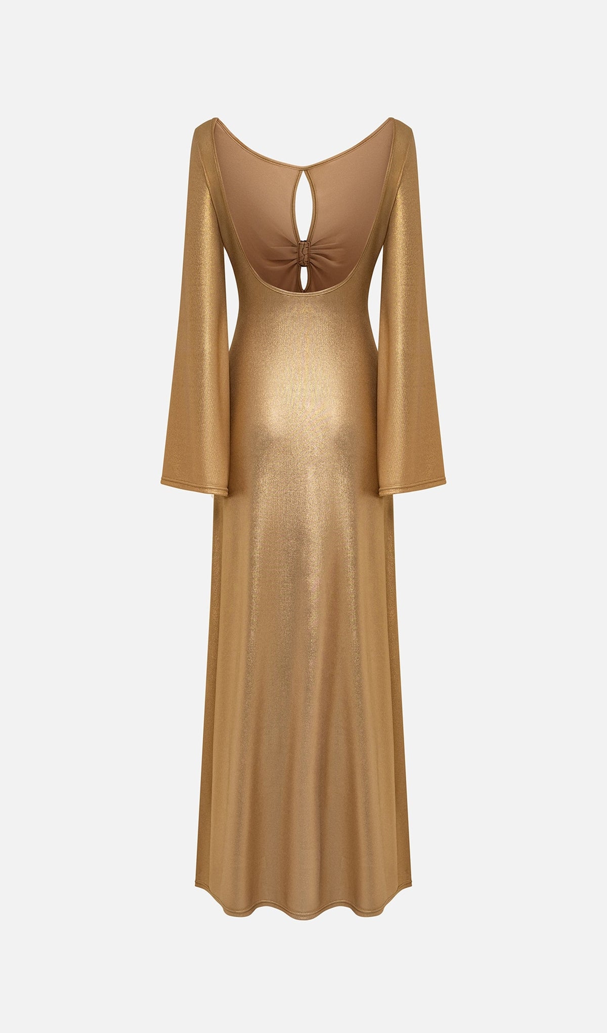 Metallised Jersey Maxi Dress