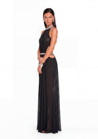 Adalia Cut Out Maxi Dress In Black