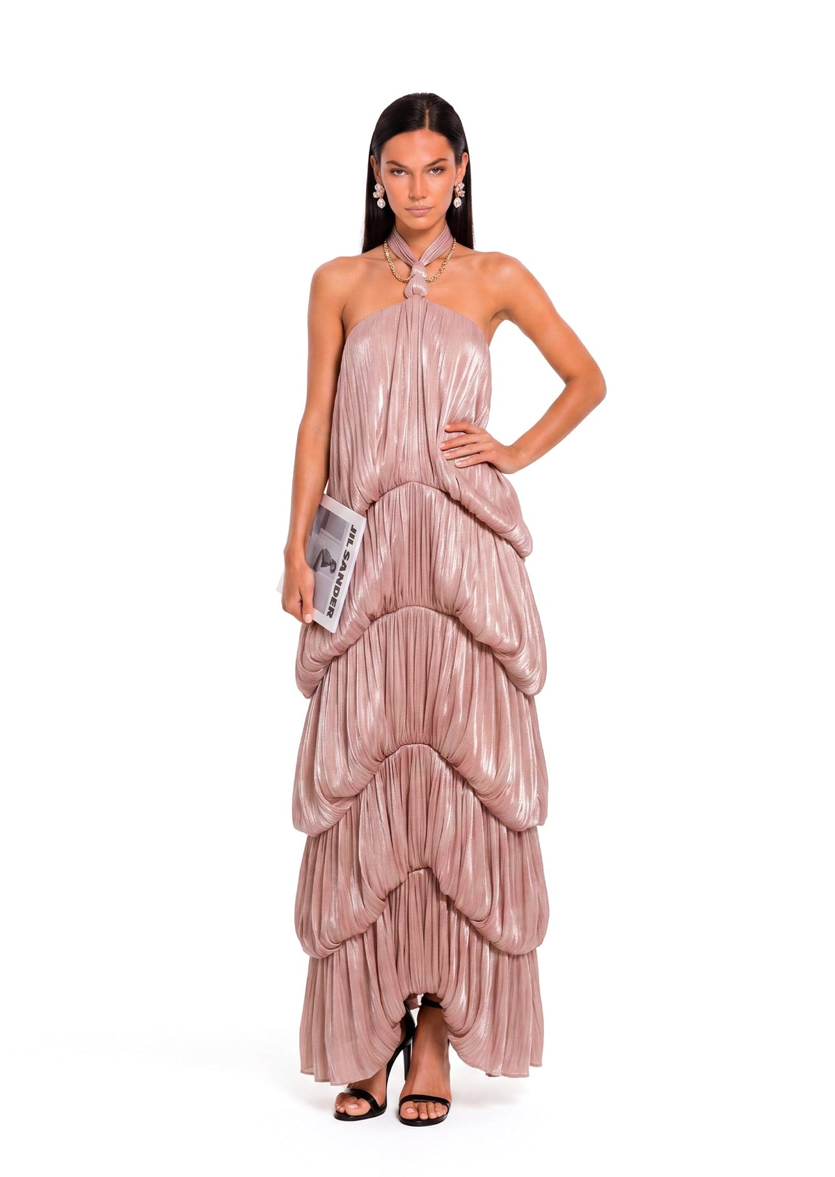 Yadav Halterneck Bubble Maxi Dress