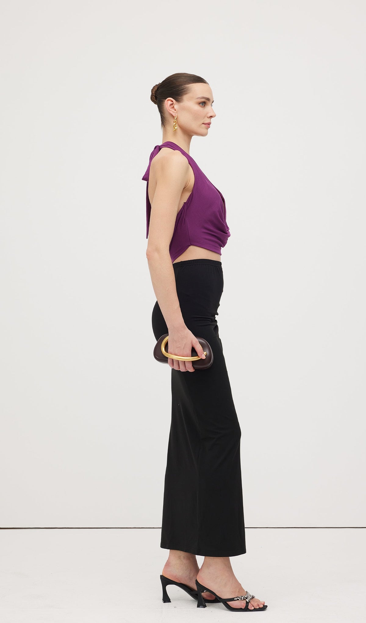 Cowl Neck Halter Top