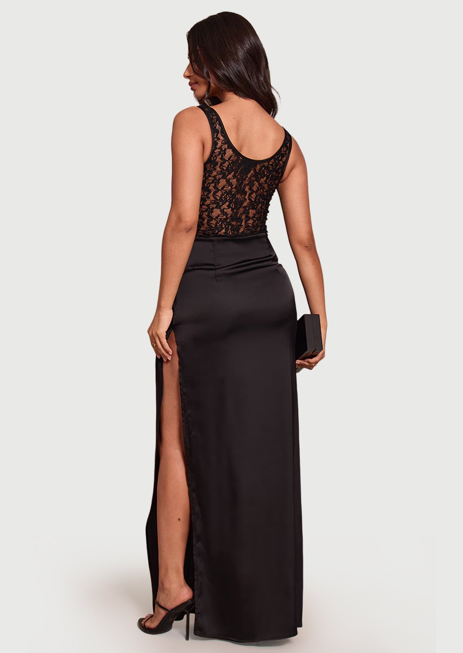 Anney Satin Split Maxi Dress