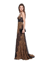 Mahina Sleeveless Printed Lace Maxi Dress