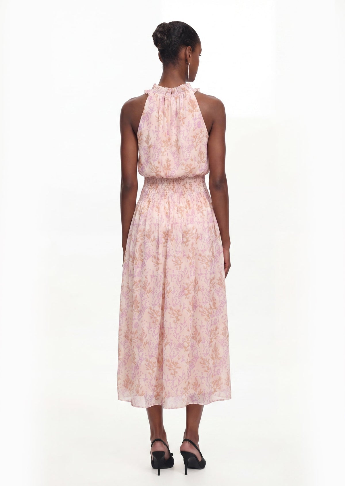 Lioness Floral Print Sleeveless Midi Dress
