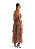 Adjatay Layered Maxi Dress In Brown