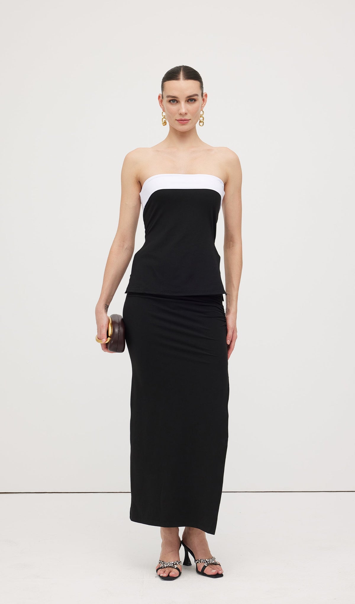 Colourbolck Slim Fit Tube Top