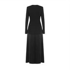 Knitted Satin Maxi Dress