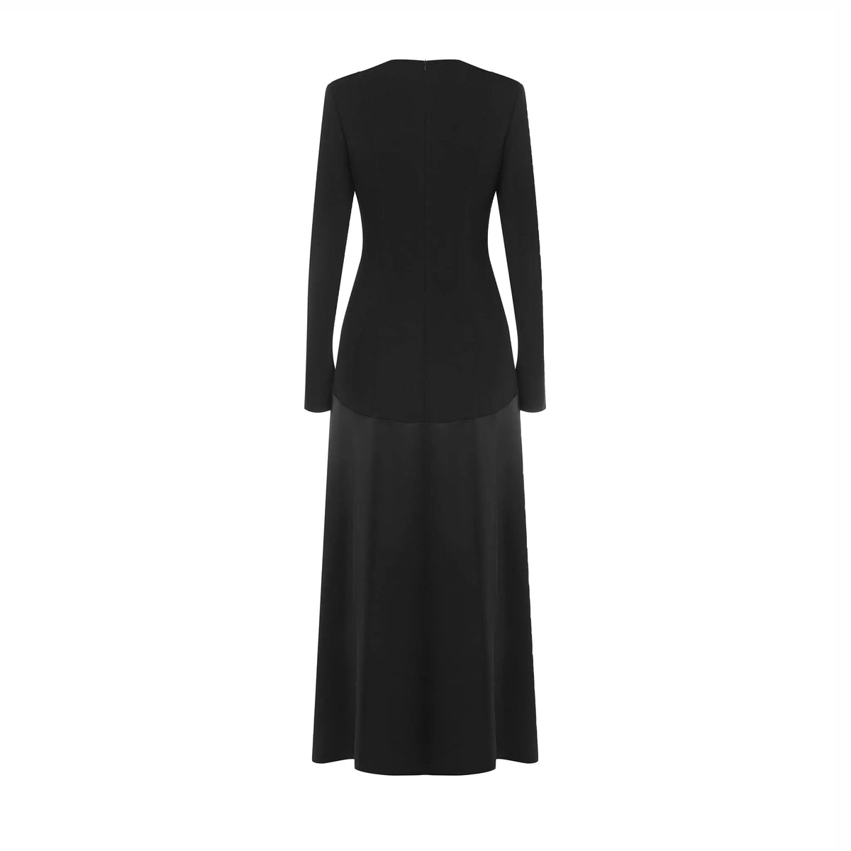 Knitted Satin Maxi Dress