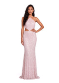 Quanah Sequined Halter Maxi Dress