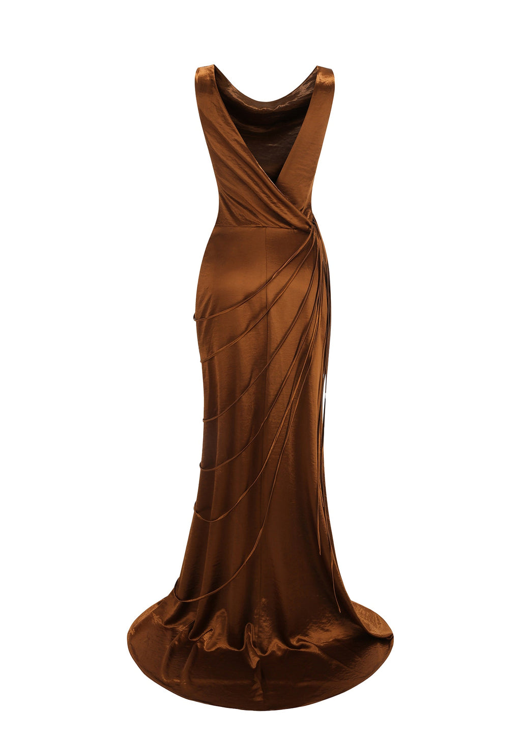 Macawi Satin Sleeveless Maxi Dress