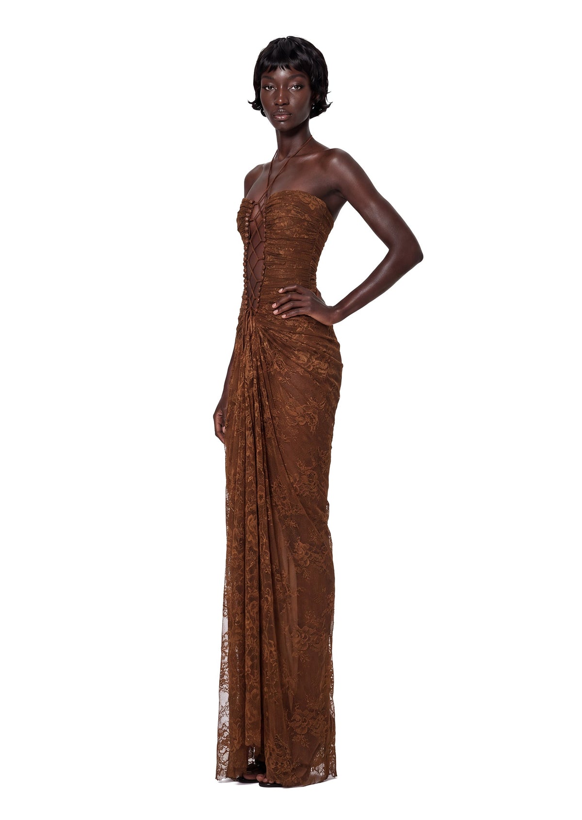 Dafydd Sleeveless Lace Maxi Dress