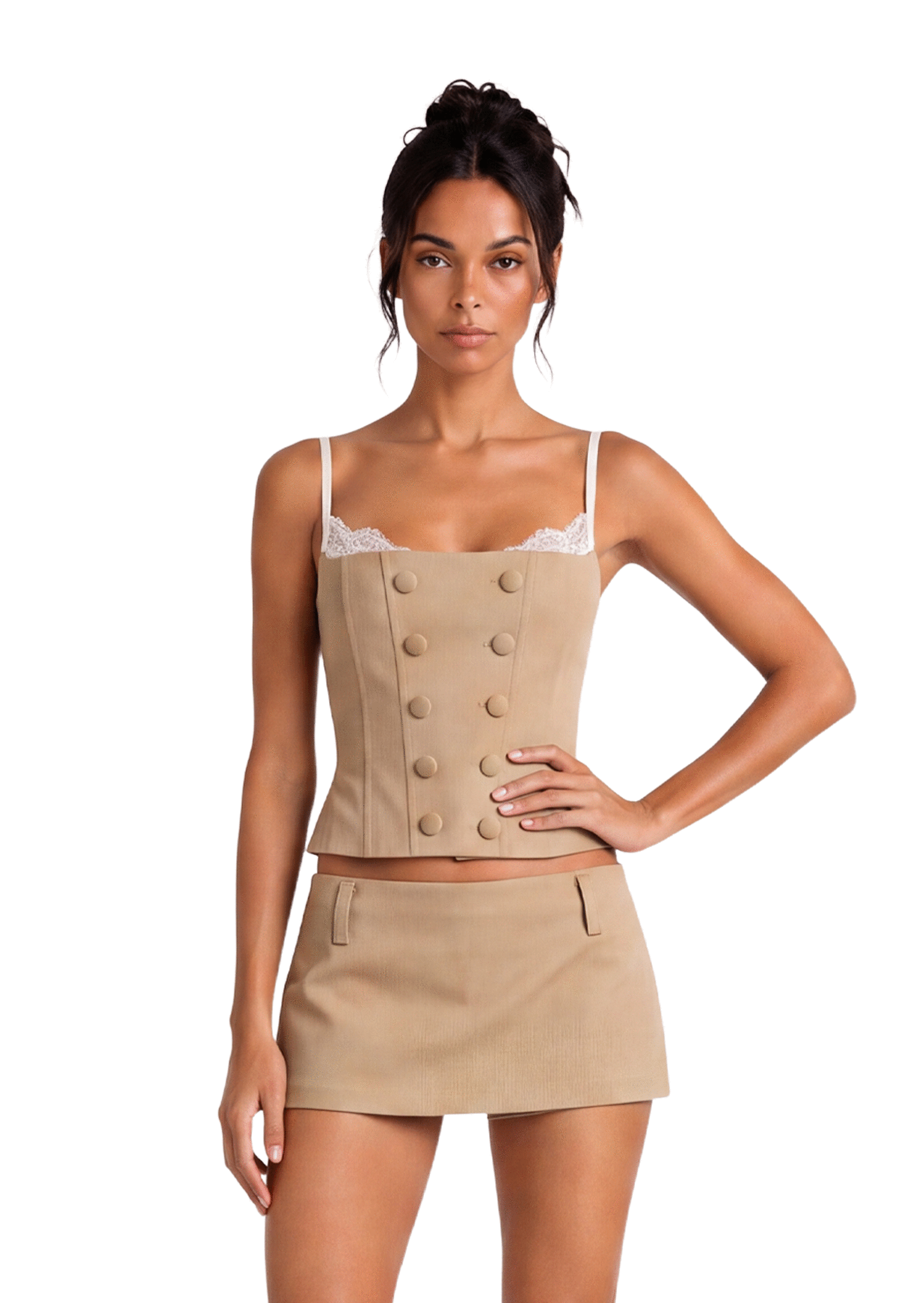 Corset Top &  A-Line Mini Skirt Set