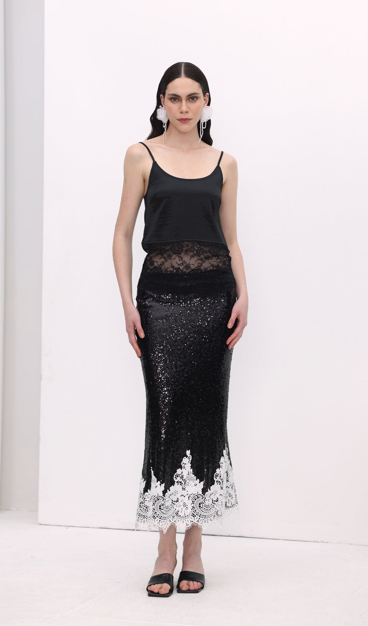 Solid Lace Crop Top