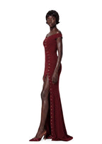 Zalika Off Shoulder Slit Maxi Dress