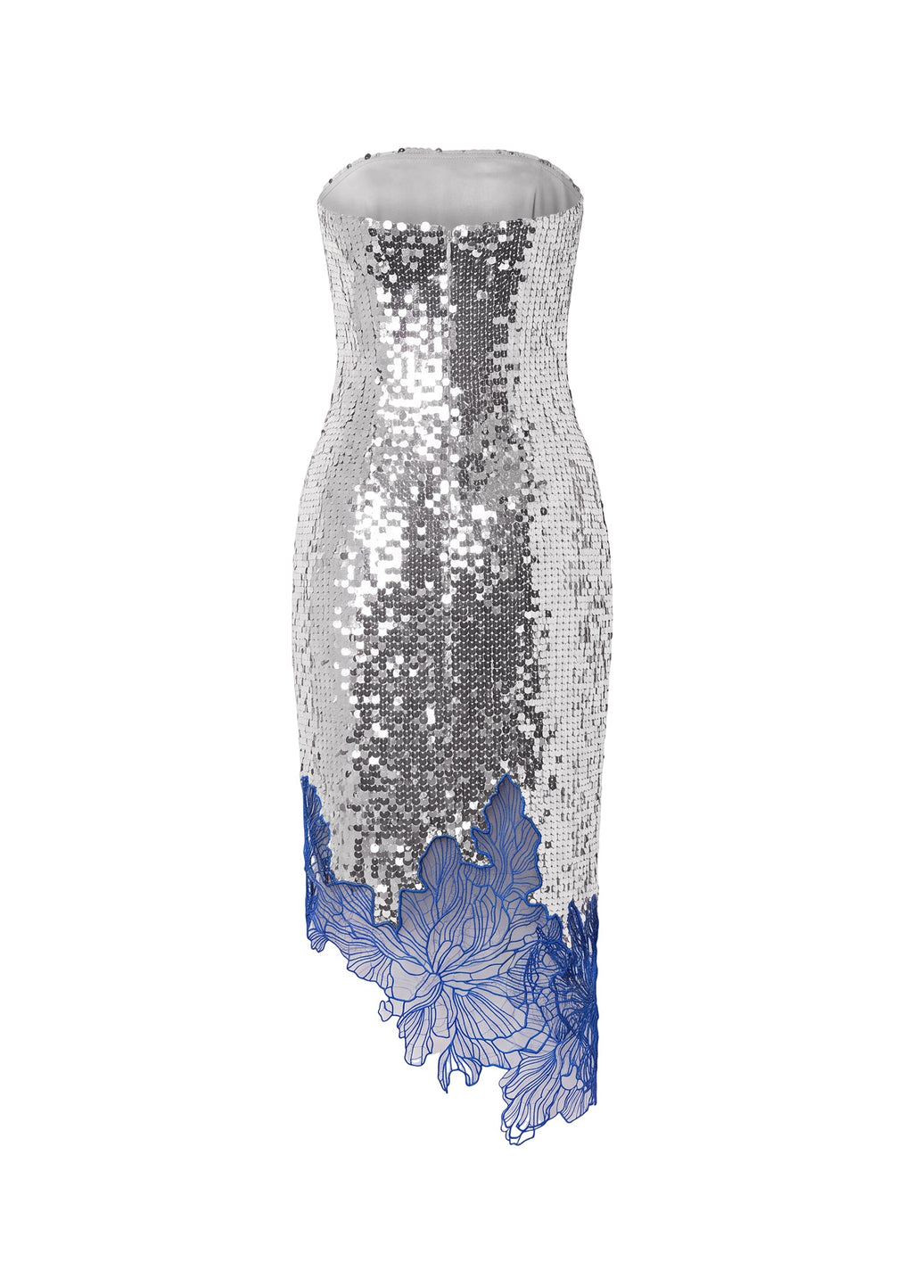 Haakon Strapless Lace  Sequin Midi Dress