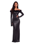 Kaiholo Off Shoulder Maxi Dress In Black