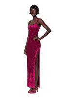 Hadas Sequin Slit Maxi Dress