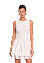 Jacek  Sleeveless Knitted Mini Dress In White
